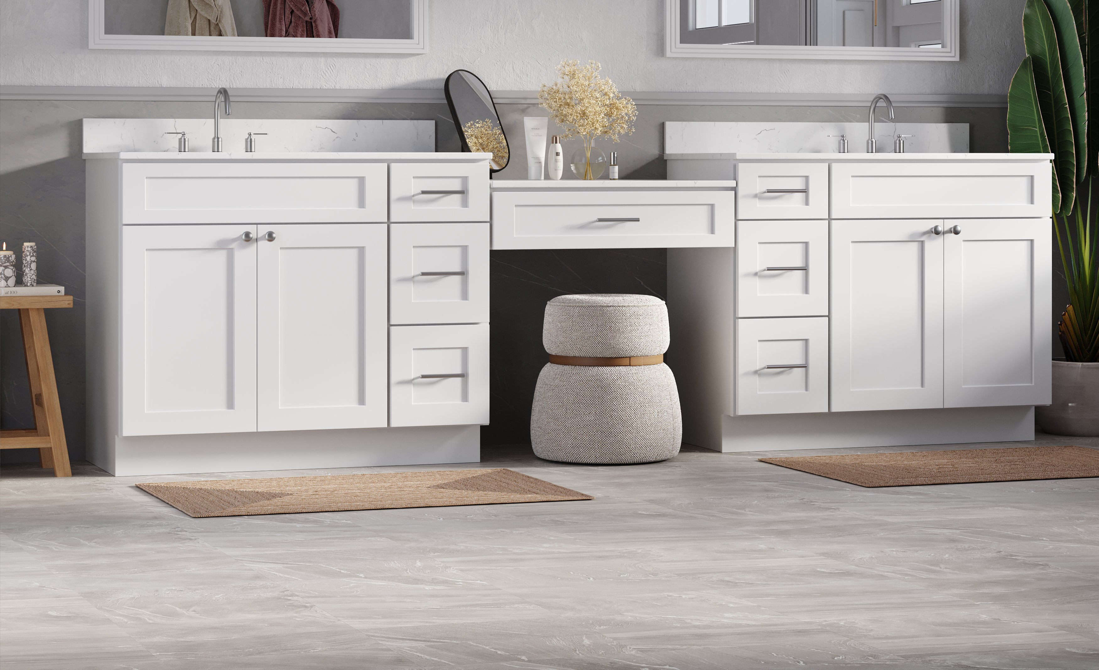 Space-Saving Elegance: The Double Vanity Desk for Modern Homes